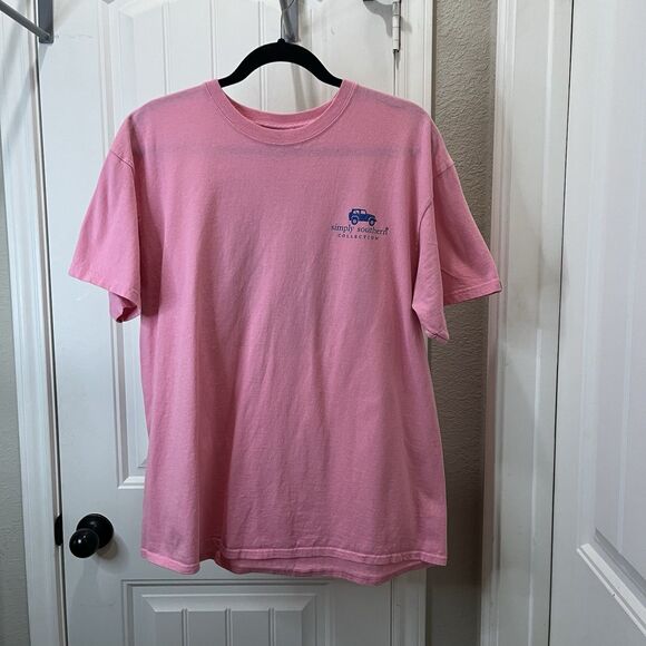 Simply Southern Pink Graphic Tee Think Outside No Box Required Womens Size L - Picture 2 of 6